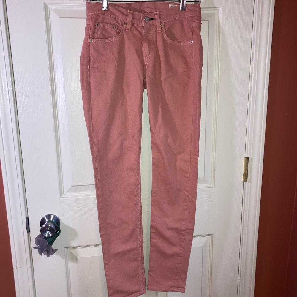 Rag & Bone Skinny Jeans Salmon Pink sz 25 - Picture 7 of 10